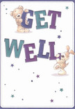 This illustrated get well card radiates cheerful optimism-an ideal reflection of Kidbrooke's friendly neighbourhoods. Two charming companions, a sweet teddy and a perky-eared puppy, appear so vivid and soft that one almost expects their joyful presence to break into a real-world embrace. Together, they balance boldly coloured letters-indigo and teal-constellated across a gentle cream background, lending brightness and energy that echoes the fresh blooms delivered daily by local florists. Sprinkles of stars in blue and purple dance across the design, creating a whimsical sense of hope and healing, as if each flicker could carry a wish through the air and into a friend's heart. The detailed illustration of their textured fur nearly beckons the fingertips, inspiring comfort, reassurance, and the promise of better days. Much like a caring bouquet sent from Flower Delivery Kidbrooke, this card is a gentle, heartfelt balm-expressing kindness with every playful detail.